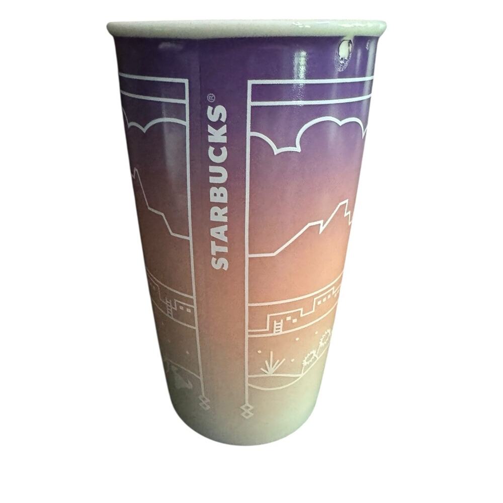 Starbucks New Mexico Ceramic Mug Purple Ombre 2016 NO LID HAS CHIPS READ NOTE - Picture 3 of 9